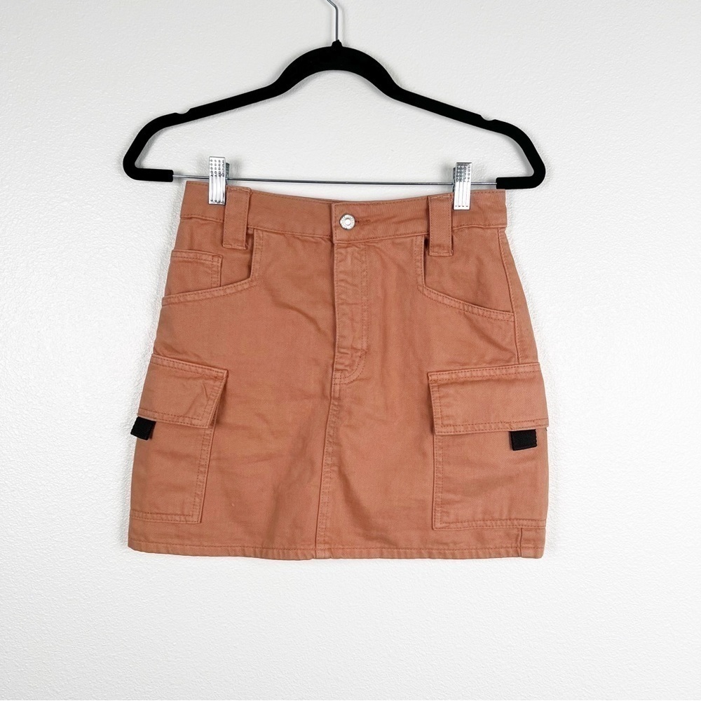 Topshop Cargo Style Terracotta‎ Mini Skirt Sz 2
